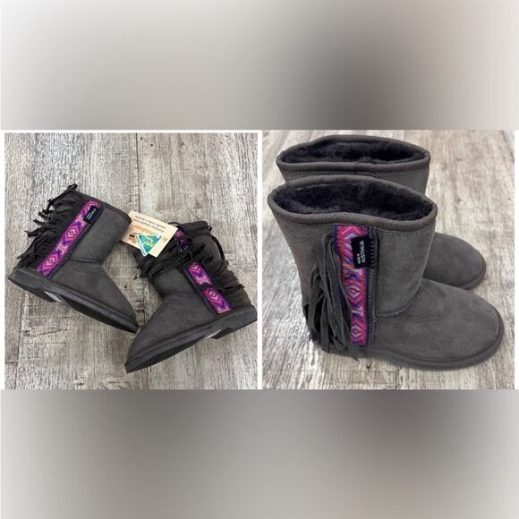 UGG Koolaburra Kids Side Fringe Boots - Picture 2 of 6